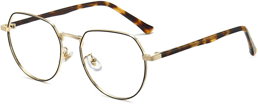 Kyrie Round Black Eyeglasses from ANRRI, angle view