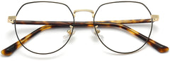 Kyrie Round Black Eyeglasses from ANRRI, closed view