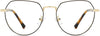 Kyrie Round Black Eyeglasses from ANRRI, front view