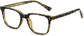 Kyson Square Tortoise Eyeglasses from ANRRI, angle view