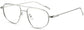 Lachlan Geometric SilverEyeglasses from ANRRI, angle view