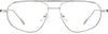 Lachlan Geometric Silver Eyeglasses from ANRRI, front view