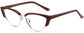 Lainey Cateye Red Eyeglasses from ANRRI, angle view
