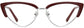 Lainey Cateye Red Eyeglasses from ANRRI, front view