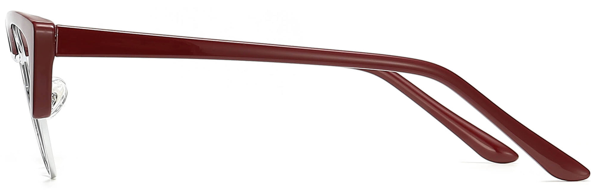 Lainey Cateye Red Eyeglasses from ANRRI, side view