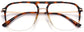 Langston Square Tortoise Eyeglasses from ANRRI, closed view