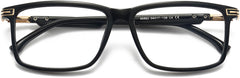 Lawrence Square Black Eyeglasses from ANRRI, closed view