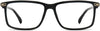 Lawrence Square Black Eyeglasses from ANRRI, front view