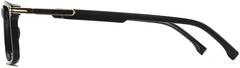 Lawrence Square Black Eyeglasses from ANRRI, side view