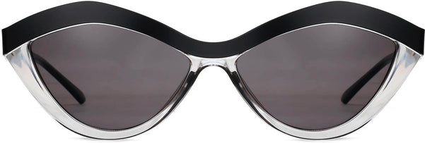 Layla Black Clear Plastic Sunglasses from ANRRI