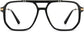 Leandro Geometric Black Eyeglasses from ANRRI, front view