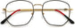 Leighton Geometric Black Eyeglasses from ANRRI, closed view