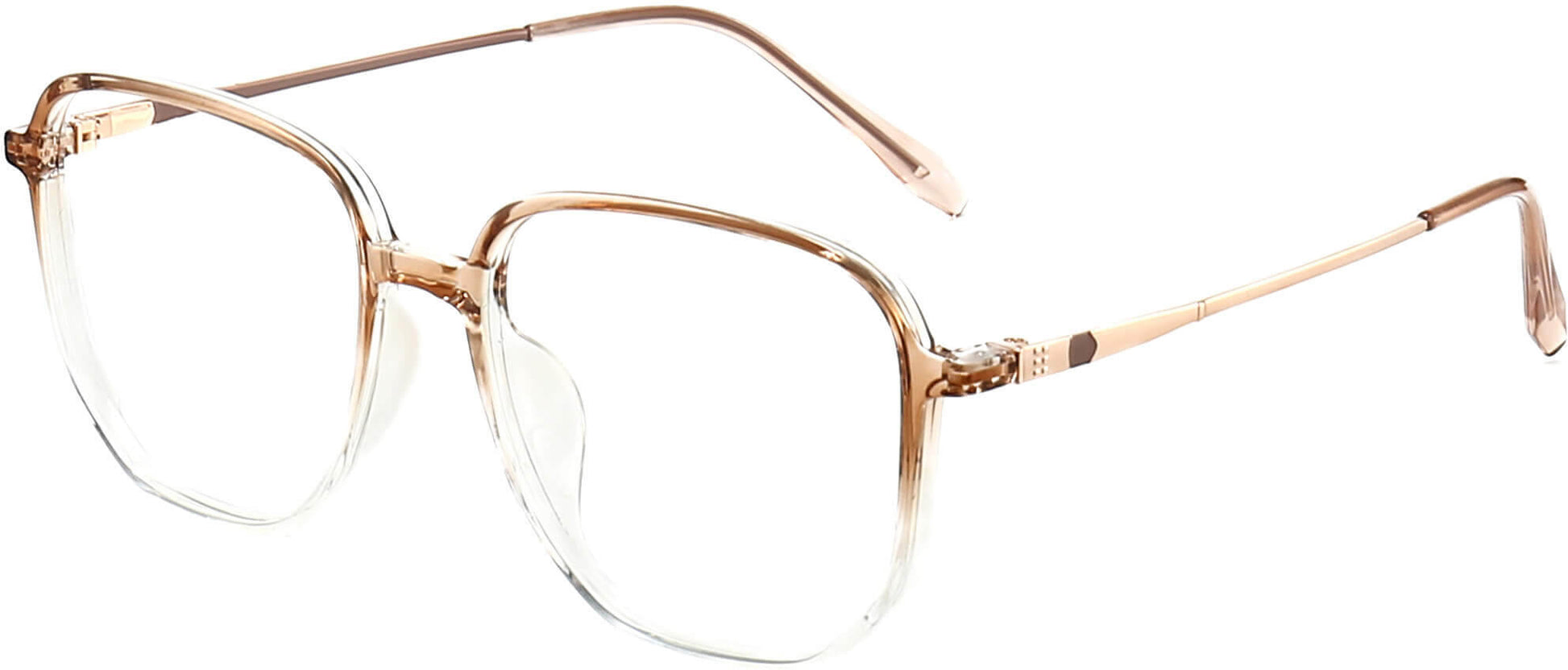 Leilani Geometric Clear Eyeglasses from ANRRI, angle view
