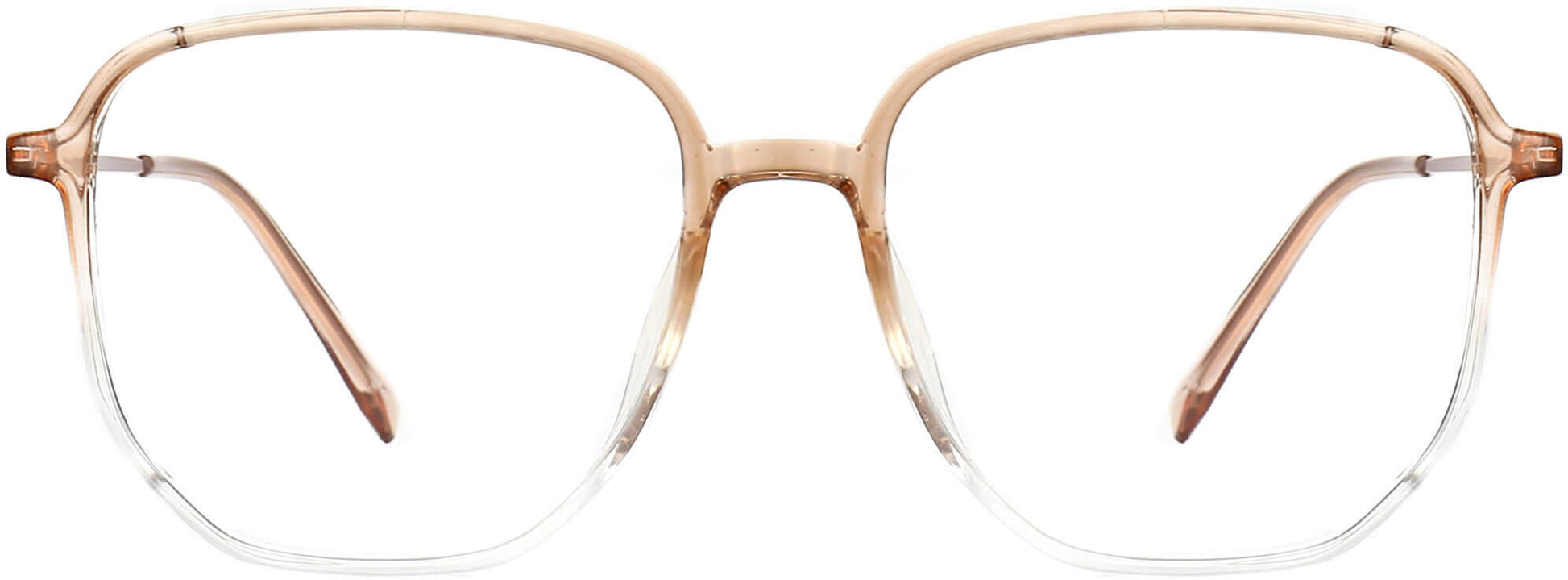 Leilani Geometric Clear Eyeglasses from ANRRI, front view