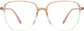 Leilani Geometric Clear Eyeglasses from ANRRI, front view