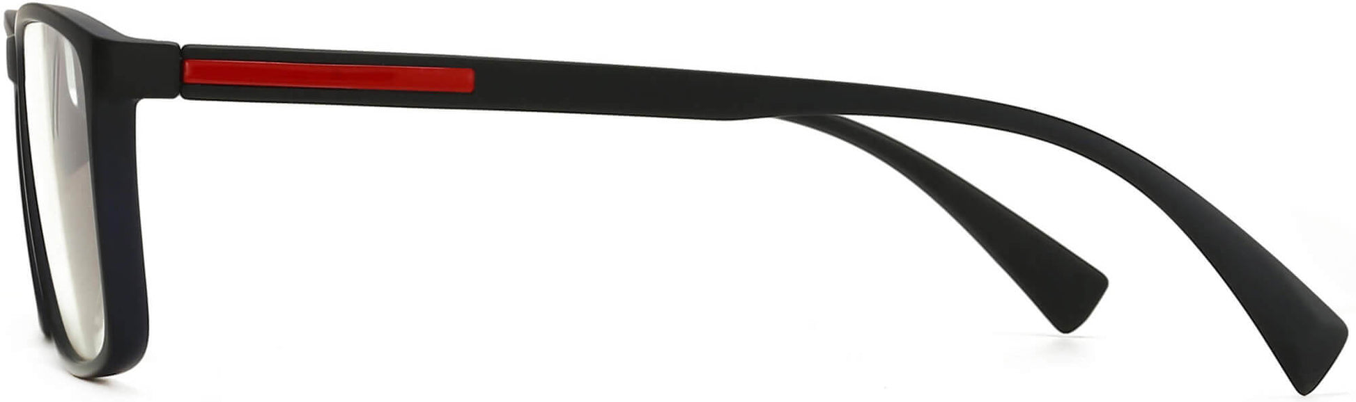 Leo Rectangle Black Eyeglasses from ANRRI, side view