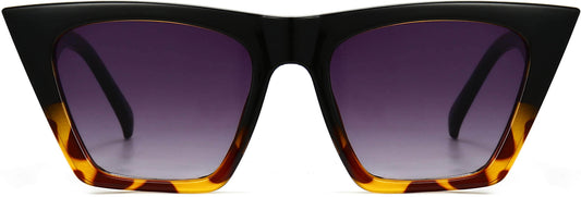 Leon Black Plastic Sunglasses from ANRRI, front view