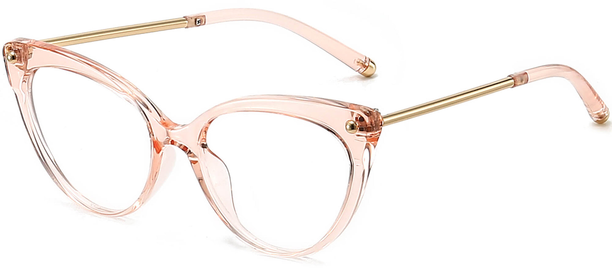 Leona Cateye Pink Eyeglasses from ANRRI, angle view