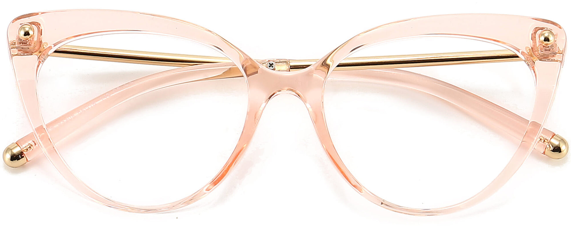 Leona Cateye Pink Eyeglasses from ANRRI, closed view