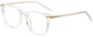 Leonard Square Clear Eyeglasses from ANRRI, angle view