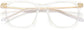 Leonard Square Clear Eyeglasses from ANRRI, closed view