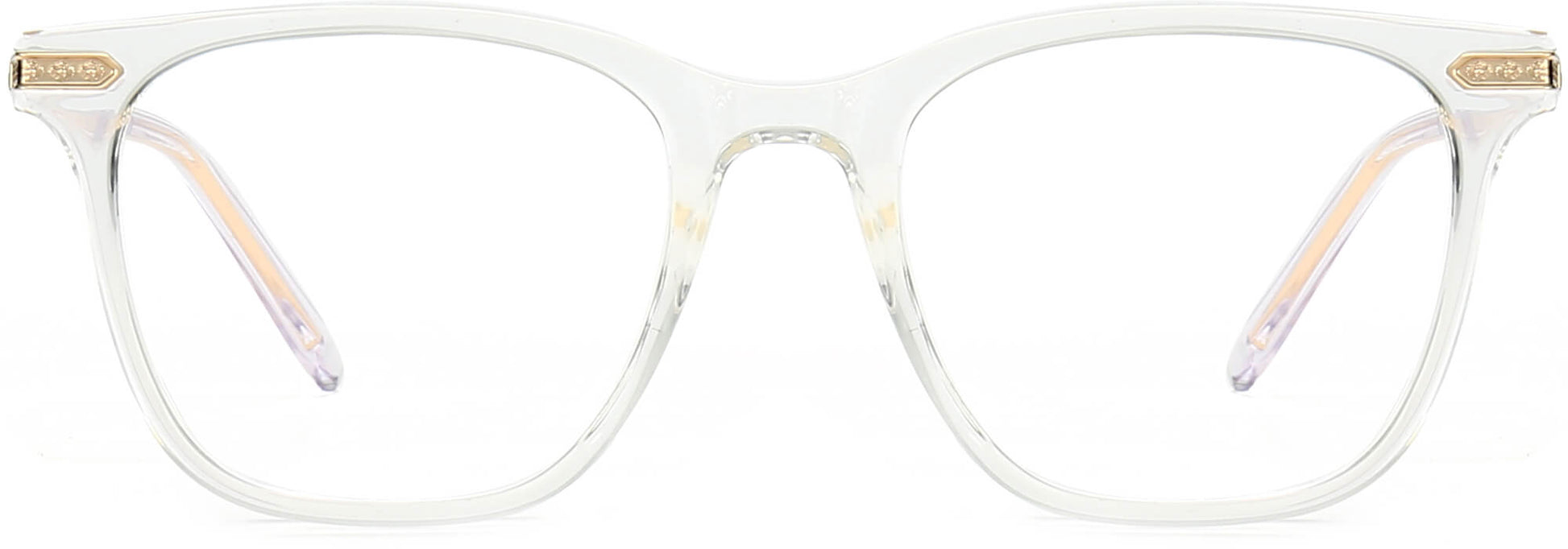 Leonard Square Clear Eyeglasses from ANRRI, front view