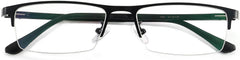 Levi Rectangle Black Eyeglasses rom ANRRI, closed view