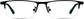 Levi Rectangle Black Eyeglasses from ANRRI, front view