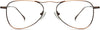 Lewis Aviator Brown Eyeglasses from ANRRI, front view