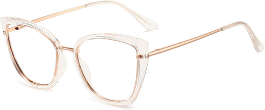 Lia Cateye Clear Eyeglasses from ANRRI, angle view