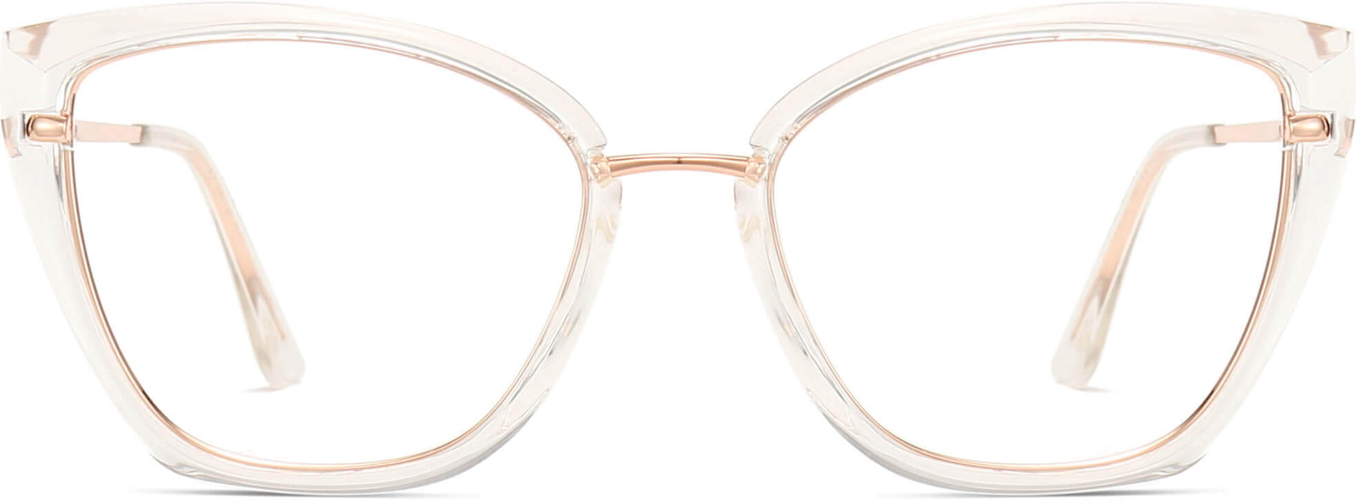 Lia Cateye Clear Eyeglasses from ANRRI, front view