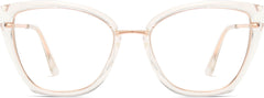 Lia Cateye Clear Eyeglasses from ANRRI, front view