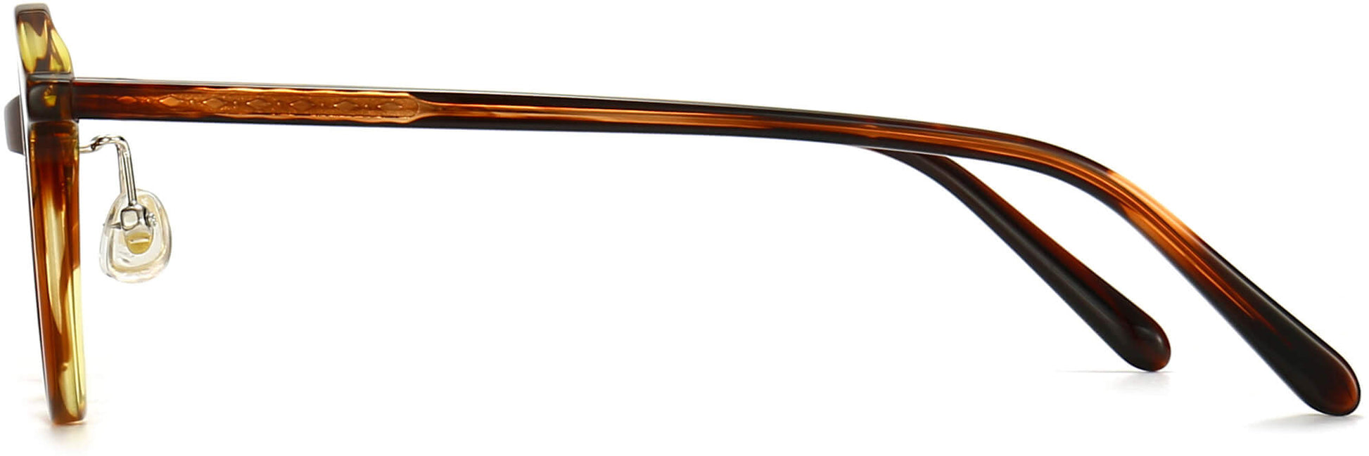 Liberty Round Tortoise Eyeglasses from ANRRI, side view
