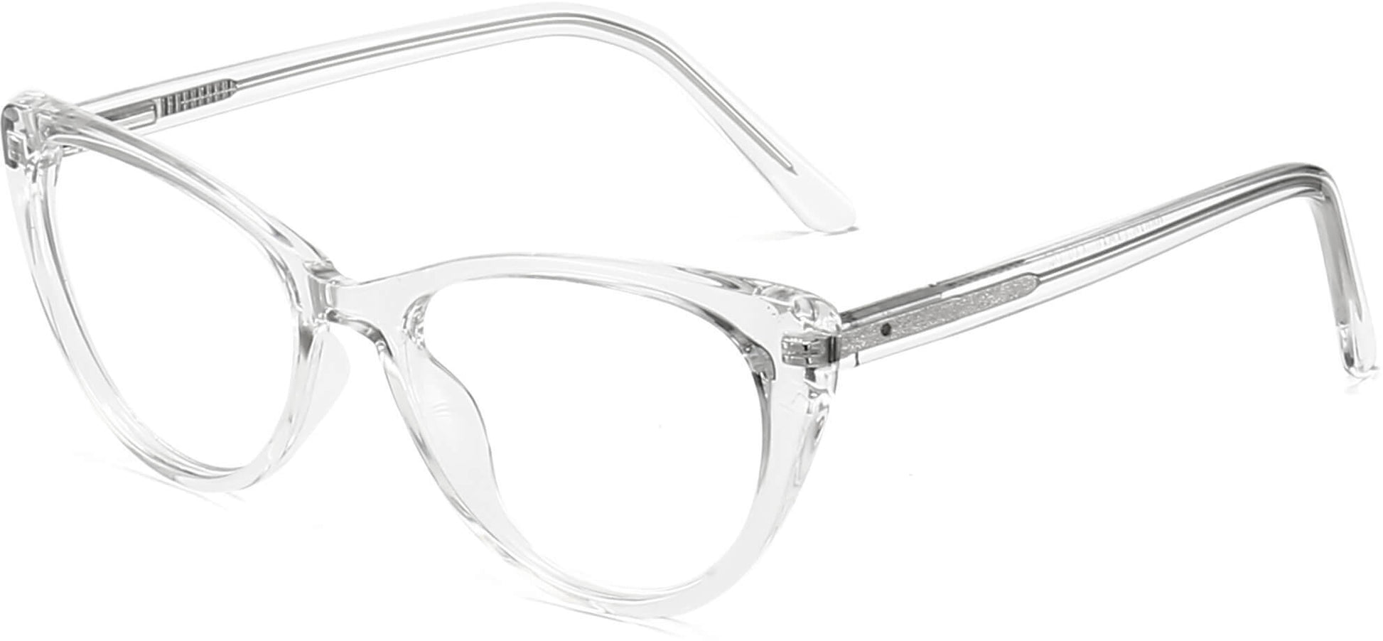 Liliana Cateye Clear Eyeglasses from ANRRI, angle view
