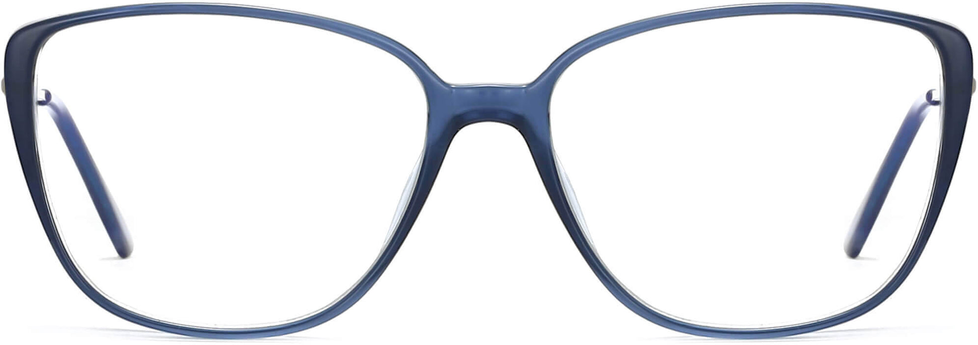 Liz Cateye Blue Eyeglasses from ANRRI, front view