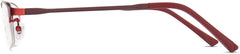 Lola Rectangle Red Eyeglasses from ANRRI, side view