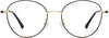 Lorelai Round Black Eyeglasses from ANRRI, front view