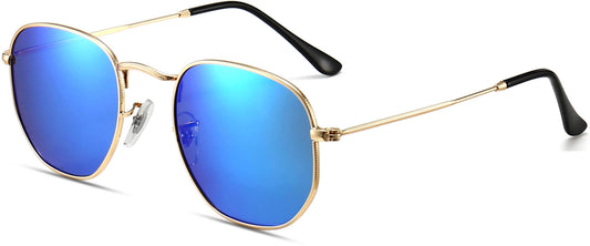 Lorenzo Gold Stainless steel Sunglasses from ANRRI, angle view