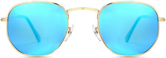 Lorenzo Gold Stainless steel Sunglasses from ANRRI, front view