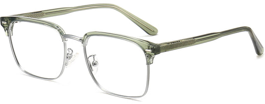 Louisa Browline Green Eyeglasses from ANRRI, angle view