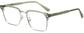 Louisa Browline Green Eyeglasses from ANRRI, angle view