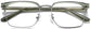 Louisa Browline Green Eyeglasses from ANRRI, closed view