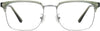 Louisa Browline Green Eyeglasses from ANRRI, front view
