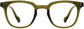 Louise Round Green Eyeglasses from ANRRI, front view