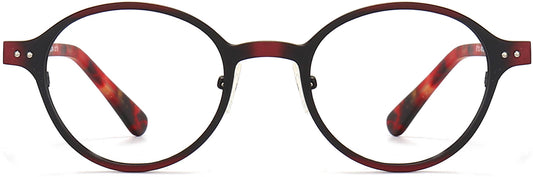 Lucca Round Tortoise Eyeglasses from ANRRI, front view