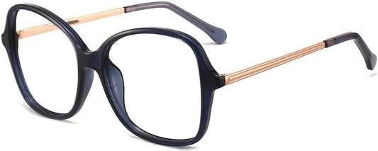 Lucille Cateye Blue Eyeglasses from ANRRI, angle view