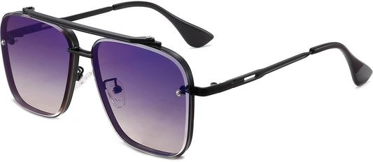 Luke Blue Stainless steel Sunglasses from ANRRI