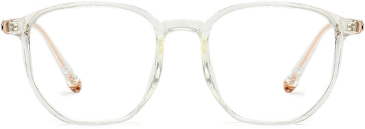Lullaby Geometric Clear Eyeglasses from ANRRI, front view