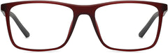Luna Square Red Eyeglasses from ANRRI, front view