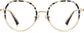 Lylah Round Tortoise Eyeglasses from ANRRI, front view